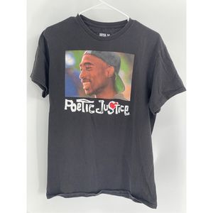 Poetic Justice Movie Shirt Women Medium Black Short Sleeve Tupac Ripple Junction